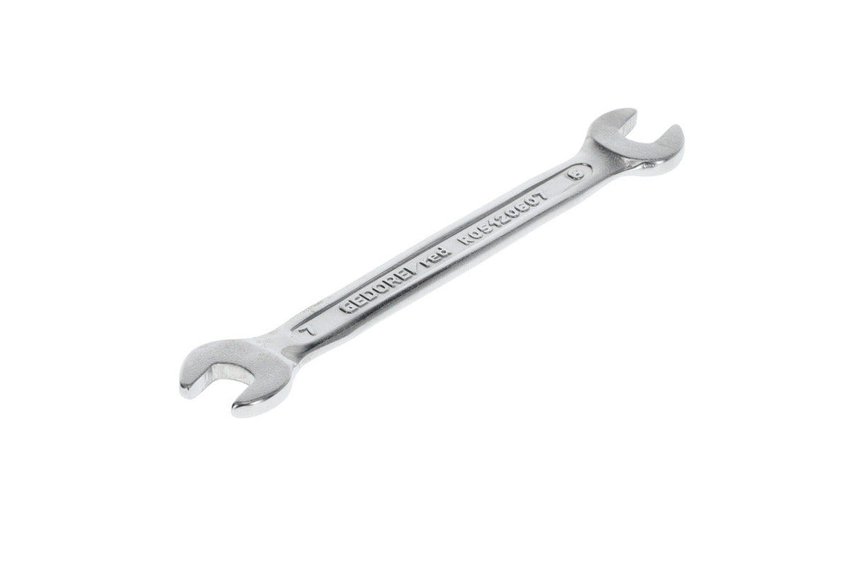 Llave fija de doble boca abierta compacta 6 x 7 mm