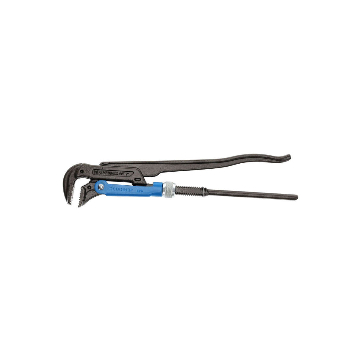 Llave para tubos con cabeza a 85°