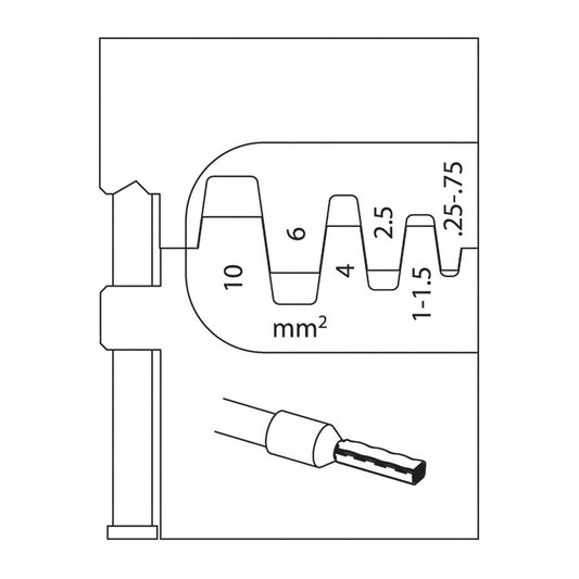 GEDORE 8140-06 - Módulo virolas cable 025-10mm