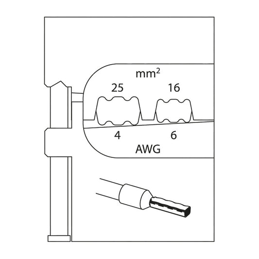 GEDORE 8140-07 - Módulo virolas cable 16/25mm
