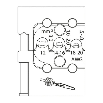 GEDORE 8140-20 - Módulo conectores de lámina