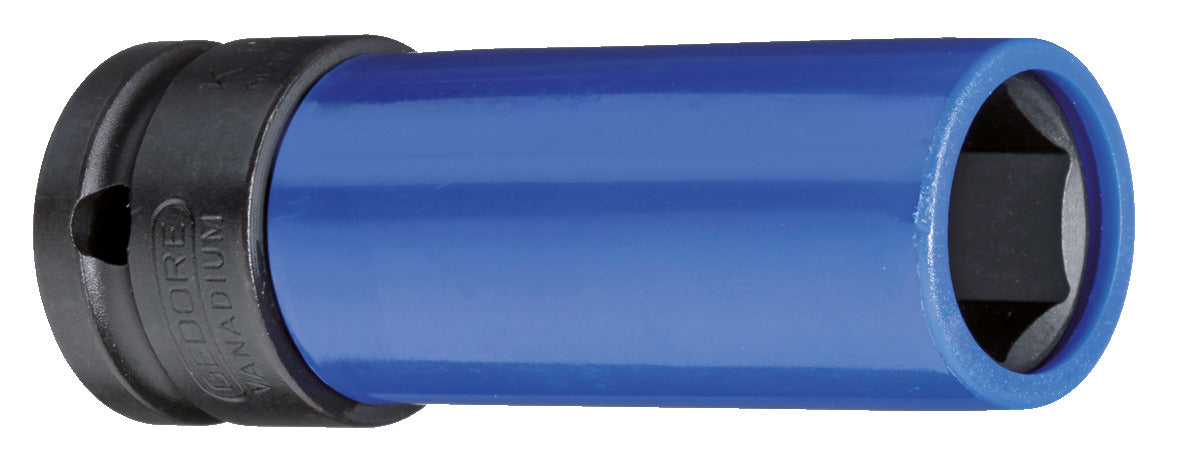 K 19 LS - Vasos de impacto de 1/2" de perfil hexagonal, modelo largo especial llantas