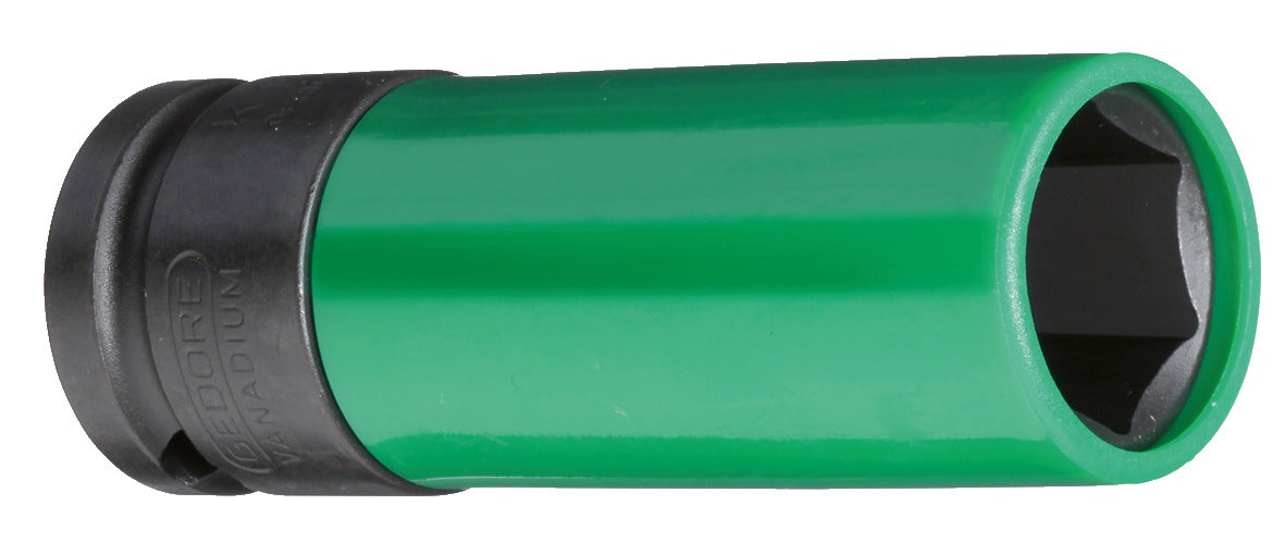 K 19 LS - Vasos de impacto de 1/2" de perfil hexagonal, modelo largo especial llantas