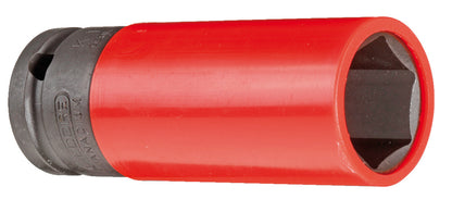 K 19 LS - Vasos de impacto de 1/2" de perfil hexagonal, modelo largo especial llantas