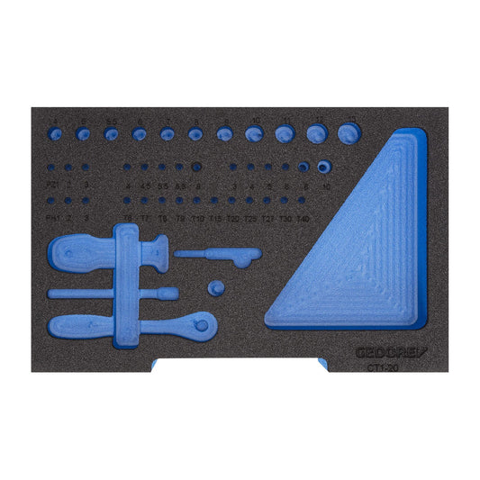 GEDORE EI-1100 CT1-20 - Espumón L-BOXX - Vasos 1/4"