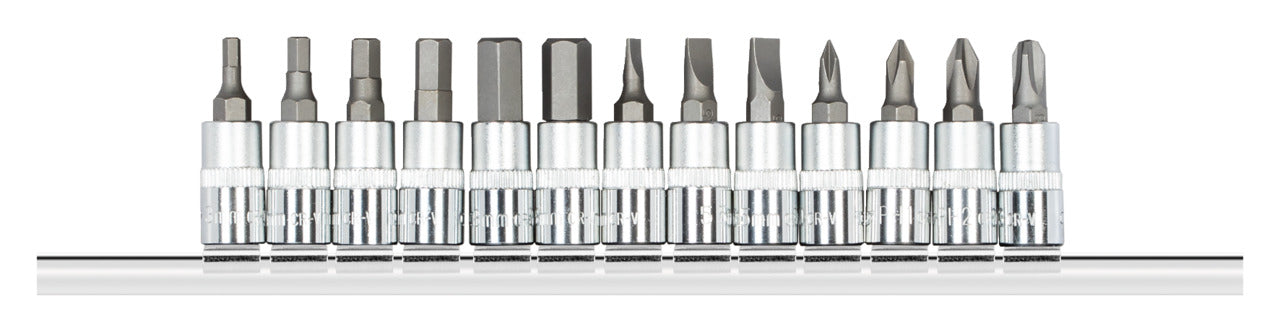 R48008013 - Gots tornavisos 1/4" amb carril, 13 peces