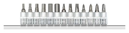 R48008013 - Gots tornavisos 1/4" amb carril, 13 peces