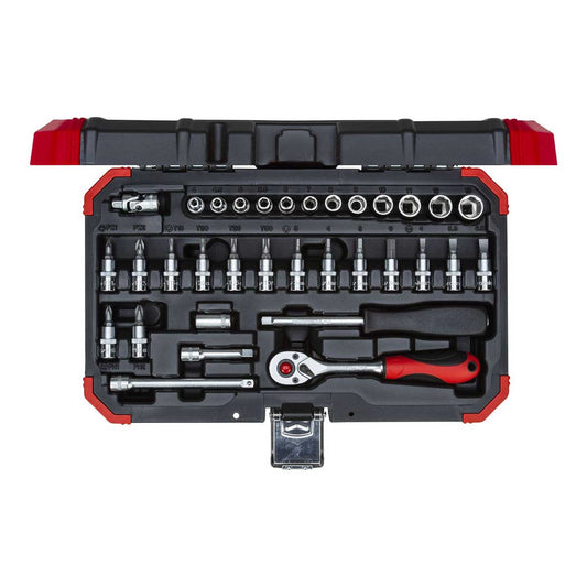 GEDORE red R49003033 - Juego de llaves de vaso de 1/4" con 33 herramientas