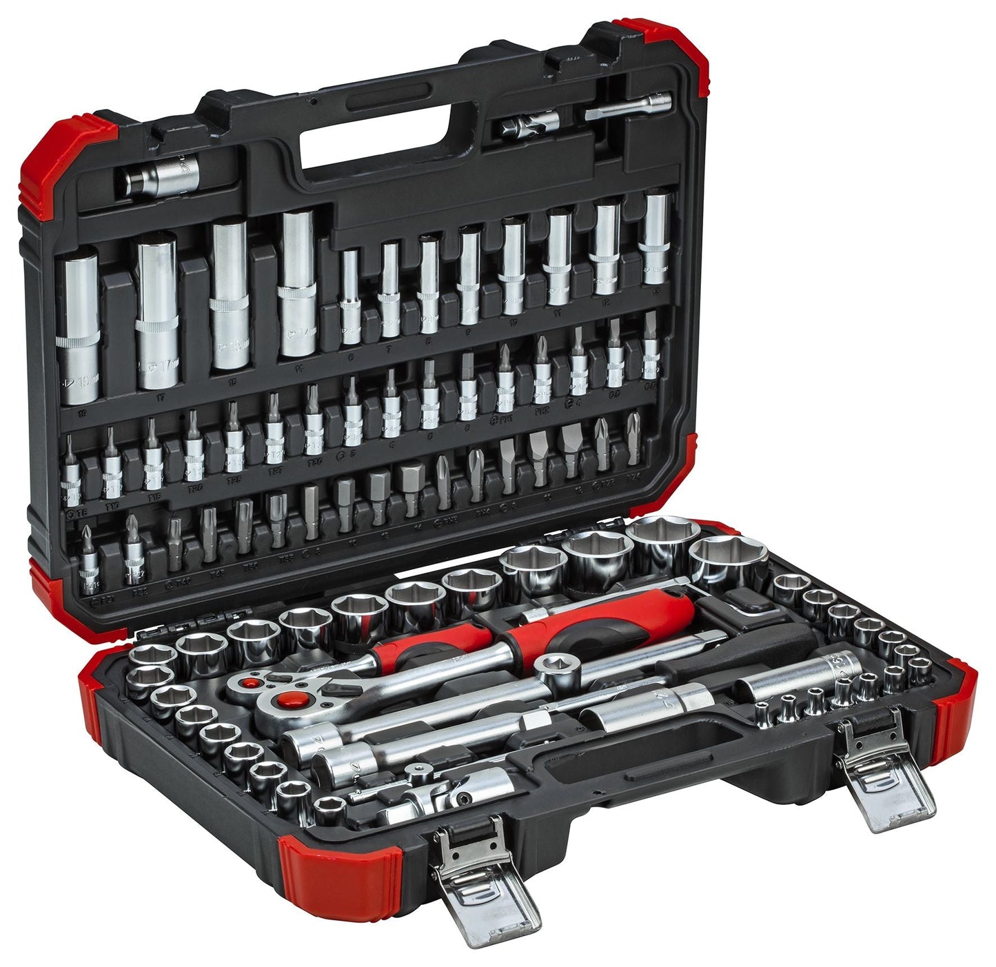R46003094 - Juego de vasos 1/4"+1/2" en maletín