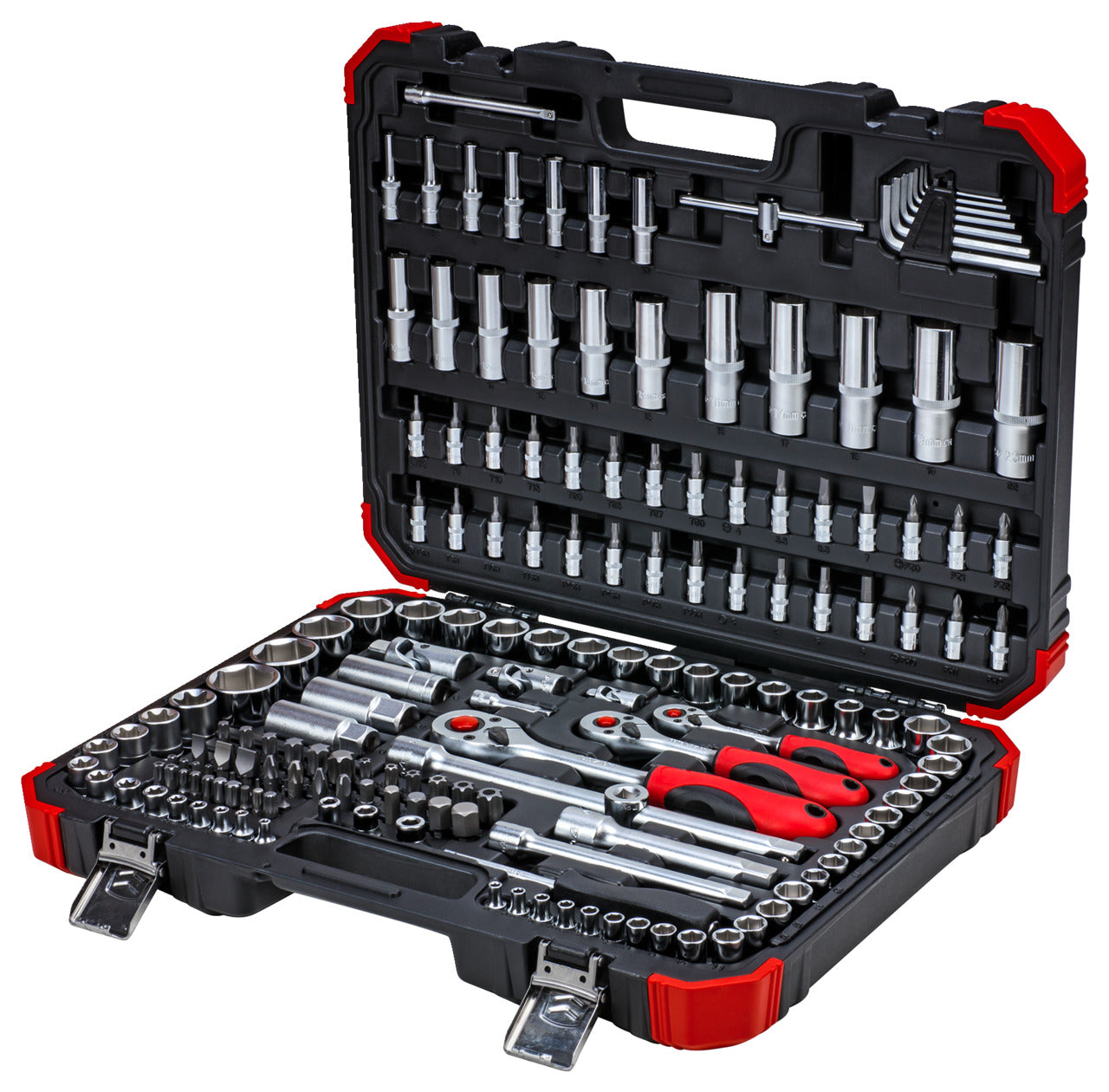 R45603172 - Joc de claus de got 1/4"+3/8"+1/2", 172 peces