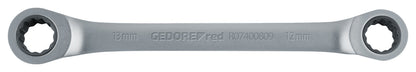 R07401618 - Clau de carraca poligonal doble, recta, 16x18 mm