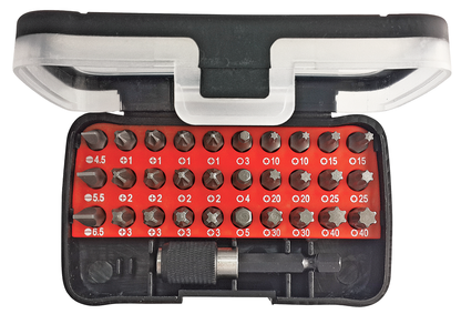 R33005031 - Joc de puntes 1/4" SL+PH+PZ+TX+hexagonal, 32 peces