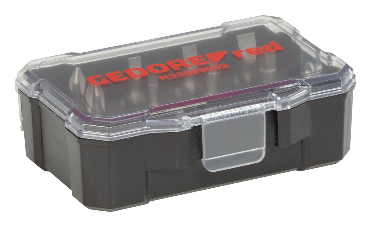 R33005009 - Juego de puntas 1/4" PH+SL+hexagonal con portapuntas magnético, 9 piezas