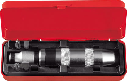 R38004006 - Destorgolpe 1/2" con juego de 4 Puntas, 6 piezas