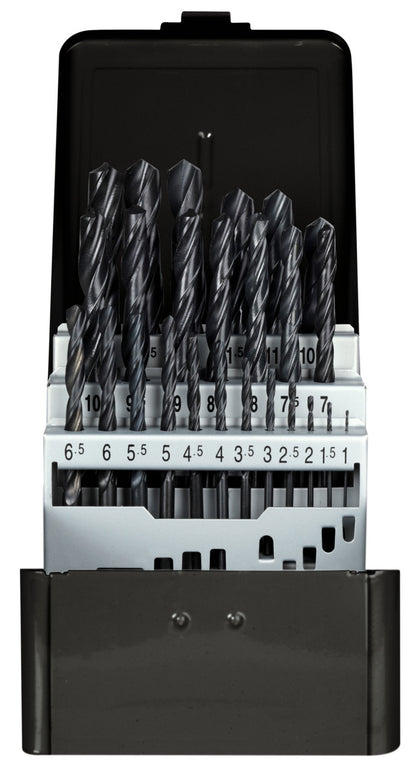R93500025 - Joc de broques helicoïdals Ø 1-13 mm, increment de 0,5 mm, 25 peces.