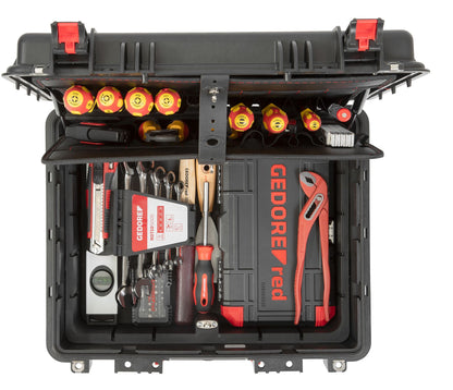 GEDORE red R21652089 - Maleta de herramientas con surtido de 89 herramientas para electricistas