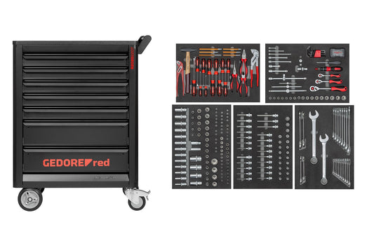 GEDORE red R22071005 - Carro de herramientas GEDMaster con surtido de 272 herramientas