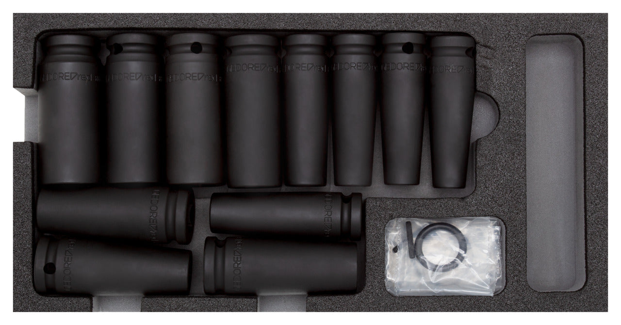 R22150012 - Llave de vaso de impacto 1/2", en módulo CT 2/6, 32 piezas