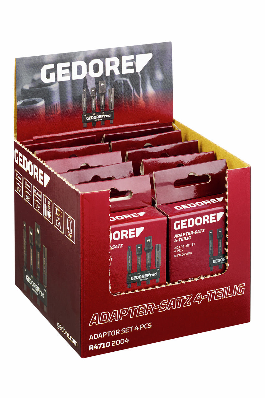 R47109010 - Expositor para punto de venta con 10 juegos de adaptadores de 4 piezas
