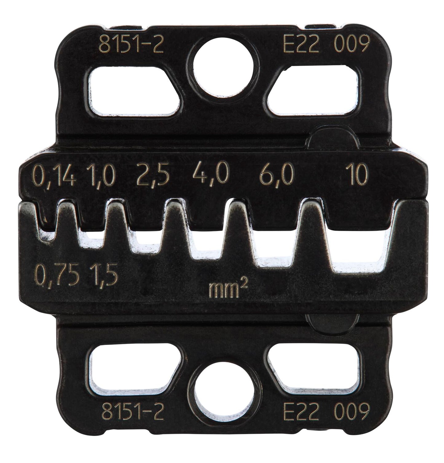 GEDORE 8151-2 - Juego de matrices de engarce f. punteras de alambre con y sin