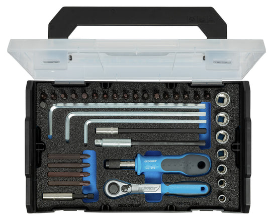 Juego de puntas con carraca 1/4" 38 pzas