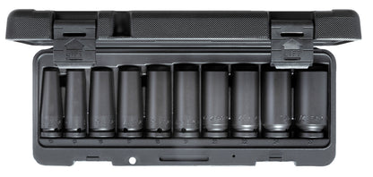 K 19 L-010 - Juego de  Vasos de Impacto de 1/2" largos. 10 pzas