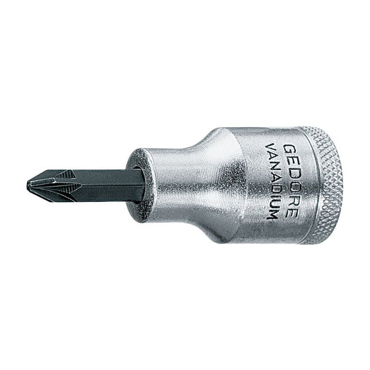 Vasos Destornilladores de 1/2" con punta cruciforme POZIDRIVE