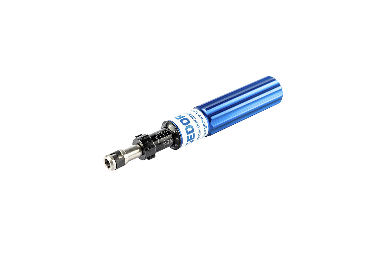 Destornillador dinamométrico Gedore QS M/N FH, vista lateral del cuerpo y portapuntas de 1/4"
