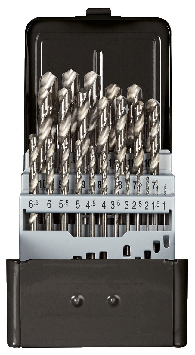 R93510025 - Joc de broques helicoïdals Ø 1-13 mm, increment de 0,5 mm, 25 peces.