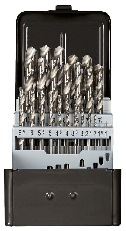 R93510025 - Joc de broques helicoïdals Ø 1-13 mm, increment de 0,5 mm, 25 peces.