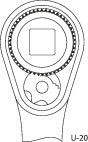 3093 U-20 - Carraca de 3/8", U-20