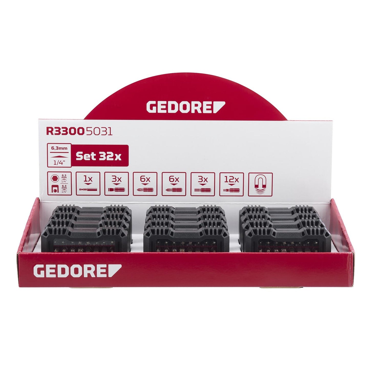 R33009032 - Display de punt de venda amb 12 caixes de puntes R33005031