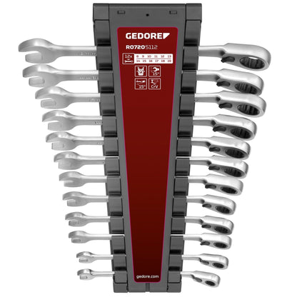 R07205112 - Joc de 12 claus combinades de carraca 8-19mm