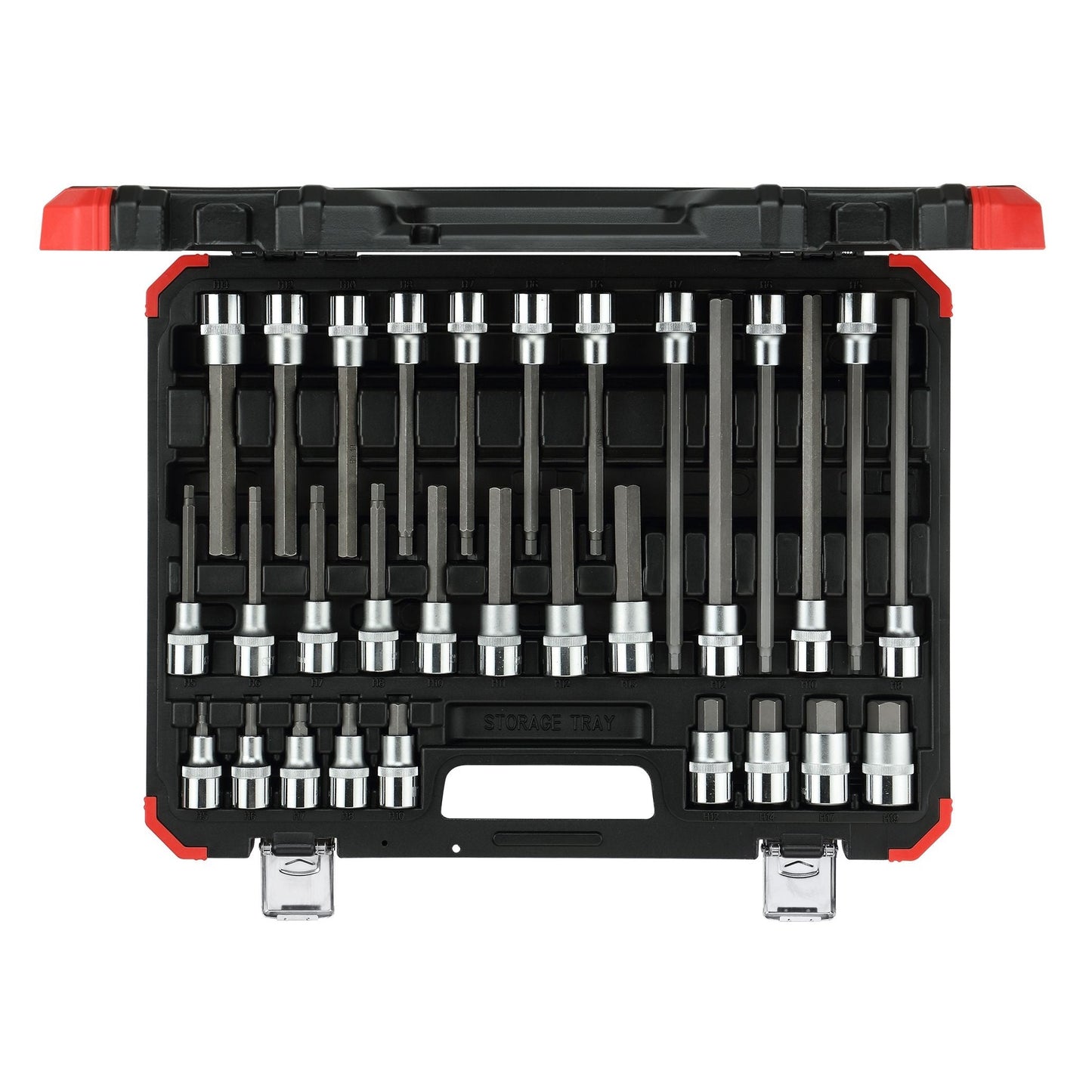 R68003030 - Juego de vasos destornilladores hexagonales de 1/2", 30 piezas