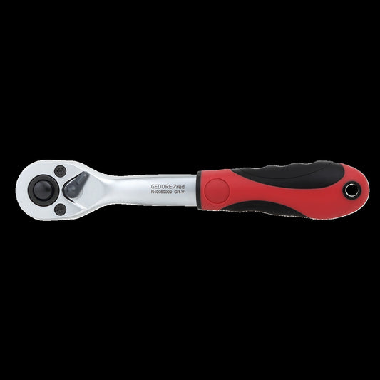 R40050009 - Carraca reversible de 2 componentes 1/4", acodada, ángulo de retorno 5°