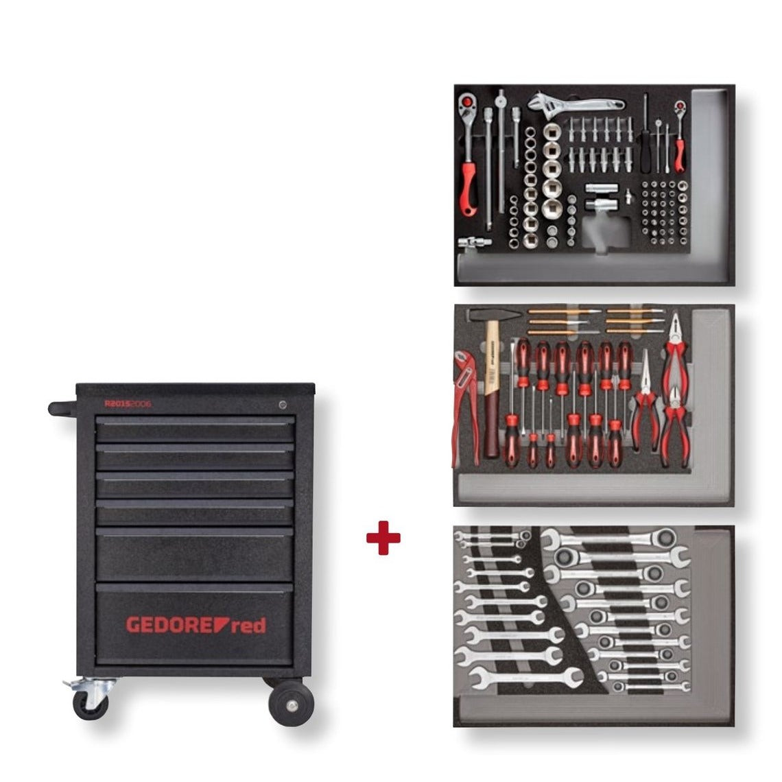 R21560005 - Carro de taller MECHANIC amb assortiment de 129 eines